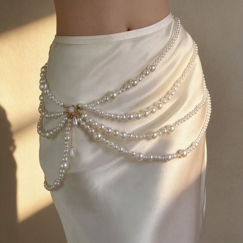 Pearl waist chain multilayer - waist,