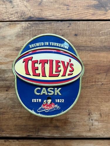 Tetley cask metal - metal, beer