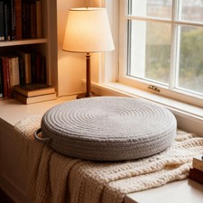 Tatami Mat Cushion Futon Mat Natural Meditation Seat Cushion Floor Pillows Round