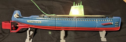Vintage tin toy submarine - tin,