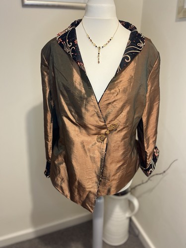 Vintage taffeta blazer - taffeta,