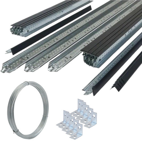 10m2 black suspended - black, ceiling