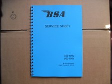 BSA WORKSHOP MANUAL FOR B31,B32,B33,B34 RIGID, PLUNGER & SWINGING ARM MODELS  