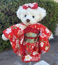 RARE 1990s Disney Teddy Bear Convention Mari & Akemi Koto Bears Geisha in Kimono