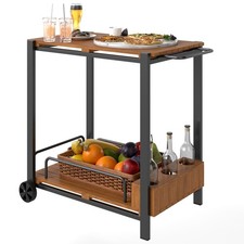 Outdoor Bar Cart Acacia Wood