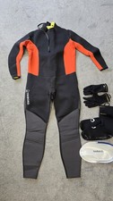 Decathlon Tribord Full Length Wet Suit-Unisex Size XXL Foam Rubber + Accessories