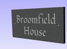 40cm x 20cm Engraved Slate House Sign - Personalised & Modern Design
