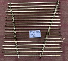 18 Antique Brass Stair rods & 36 brackets Polished 73cm c1900 Ultra Quality 16mm