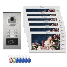 Video Apartment Intercom System,6unit Intercom Entry System,7 inch Monitor Wired