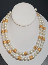 Vtg Coro SIGNED Faux Pearl &