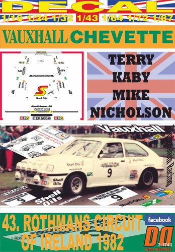 Decal vauxhall chevette - decal, 2300