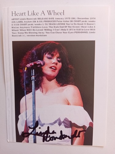 Linda ronstadt superb signed - ronstadt,
