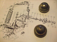 (x2) TRIUMPH TR2 TR3 TR4 TR4a TR5 TR6    FRONT HUB GREASE CAPS  (1952- 76)