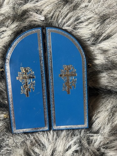 Blue and gold orthodox icon - orthodox,