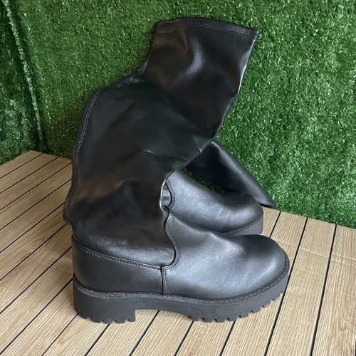 Women black leather - black,