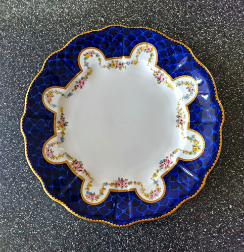 Royal crown derby blue white - blue, &