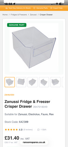 Zanussi electrolux fridge - electrolux,