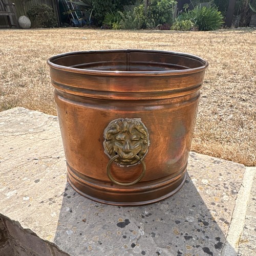 Copper planter pot - copper,