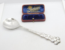 Ramsden & Carr Sterling Silver Art Nouveau Planished Floral Spoon 1914 London