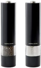 Salt and Pepper Grinder Mill Set Electric Black Adjustable Large Andrew James UK