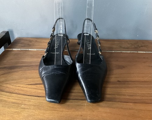 Prada slingback shoes black - prada,