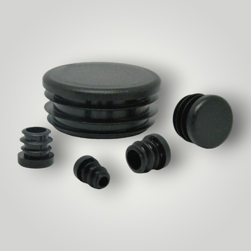 Round plastic end caps - round, for