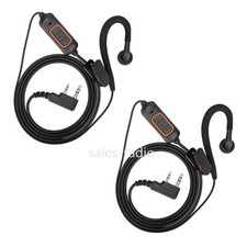 2X 2Pin Headset Earpiece Mic