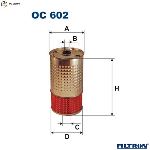 Oil filter 602 for daewoo - oc,