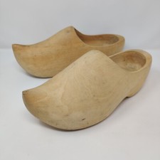 Handmade Wooden Clogs Pointed Toe Plain Dutch Clogs EU 40-41 Women's UK 7-8