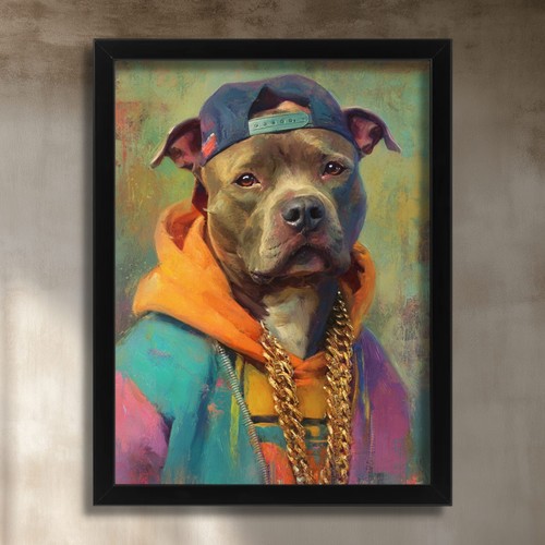 Hip hop staffy wall - staffy,