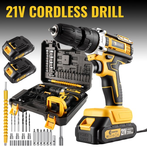 Cordless drill set 21v - drill, hammer
