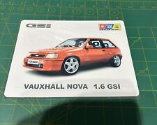 Vauxhall Nova GSI Red, metal tin sign. Garage,mancave,toolbox