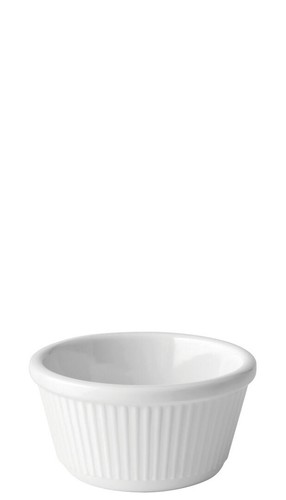Fluted white ramekin - 12,