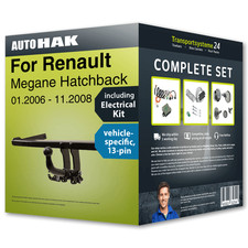 Towbar detachable for RENAULT Megane Hatchback 06- + 13pin spec. electrical-kit