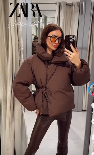 Zara short quilted anorak with - short,