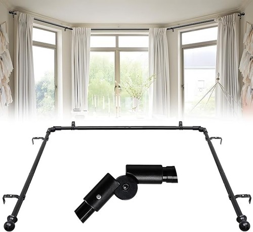 Bay window curtain poles - bay,