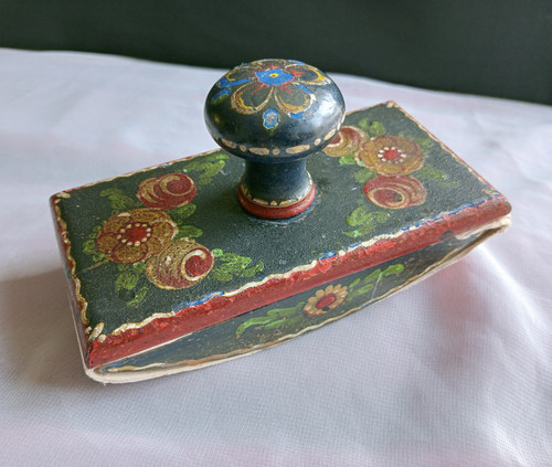 Vintage hand painted folk art - hand,