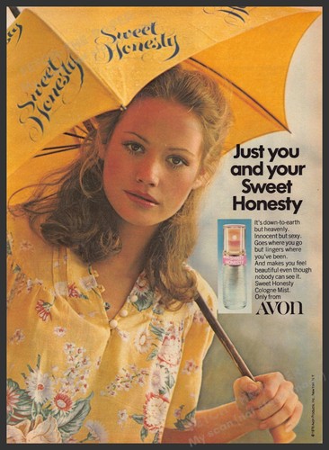 Avon sweet honesty 1970s print - honesty,