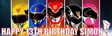 Power Rangers 2No. Personal Birthday Banners