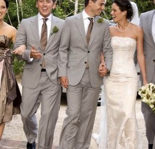 2Pcs Bestmen Mens Suit Wedding