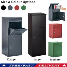 Parcel Box Outdoor Large Delivery Dropbox Metal Post Box Lockable Secure