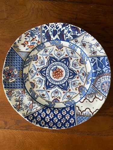 Masons ironstone applique blue - masons,
