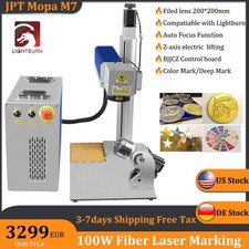 JPT M7 Mopa 100W Fiber Laser Color Marking Machine Auto Focus Laser Engraver EU