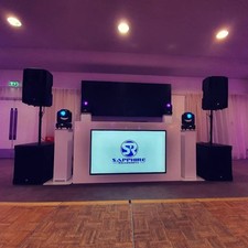 Gloss White DJ Booth With Tv