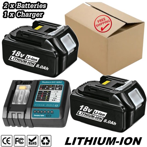 0ah battery and 1x - 2x, 8.0ah