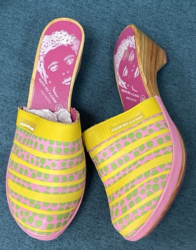 Wooden clogs sandals - slip, on