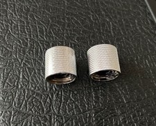 Fender Telecaster or P Bass 2 Quality Chrome Metal Flat Push On 6mm Knobs
