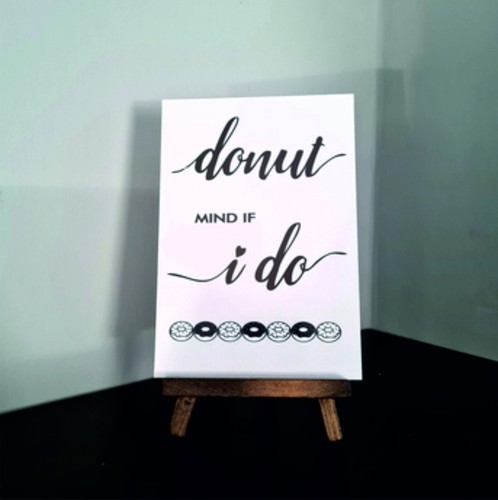 Donut mind sign mini - /,