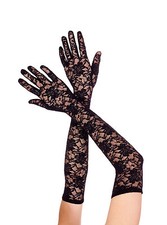 Black Stretch Floral Lace