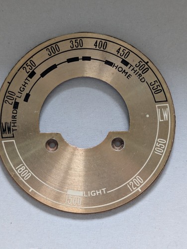 Vintage radio dial - mw, 2.8"